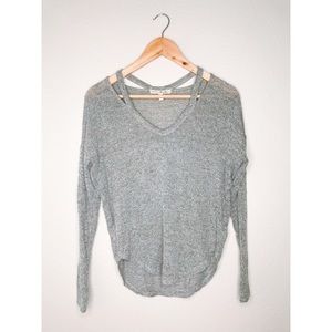 Express - marled long sleeve tee